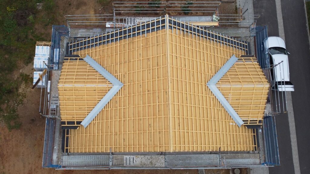 Neubau Doppelhaushälften mit Satteldachgauben – Zimmerei & Holzbau Seitz im Spessart